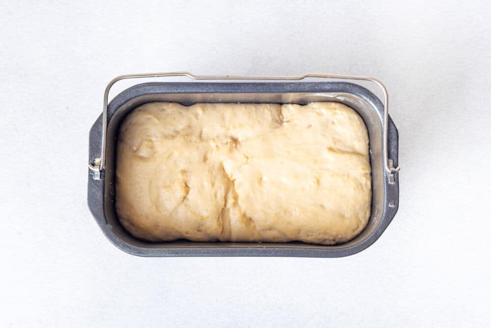 easter bread dough in a bread machine.